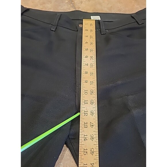 VTG Levis Mens 38x30 Black Dacron Polyester Bootcut Made USA 70s Western Cowboy - Picture 7 of 9